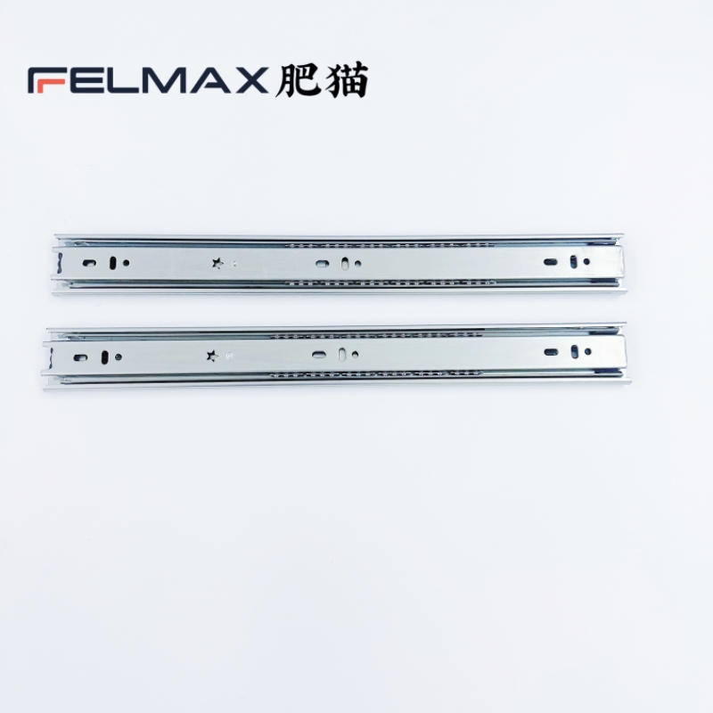 Felmax 45mm Width Silent Drawer Slides 21-30kg Load Capacity Heavy Duty Drawer Runners For Furniture Cabinets