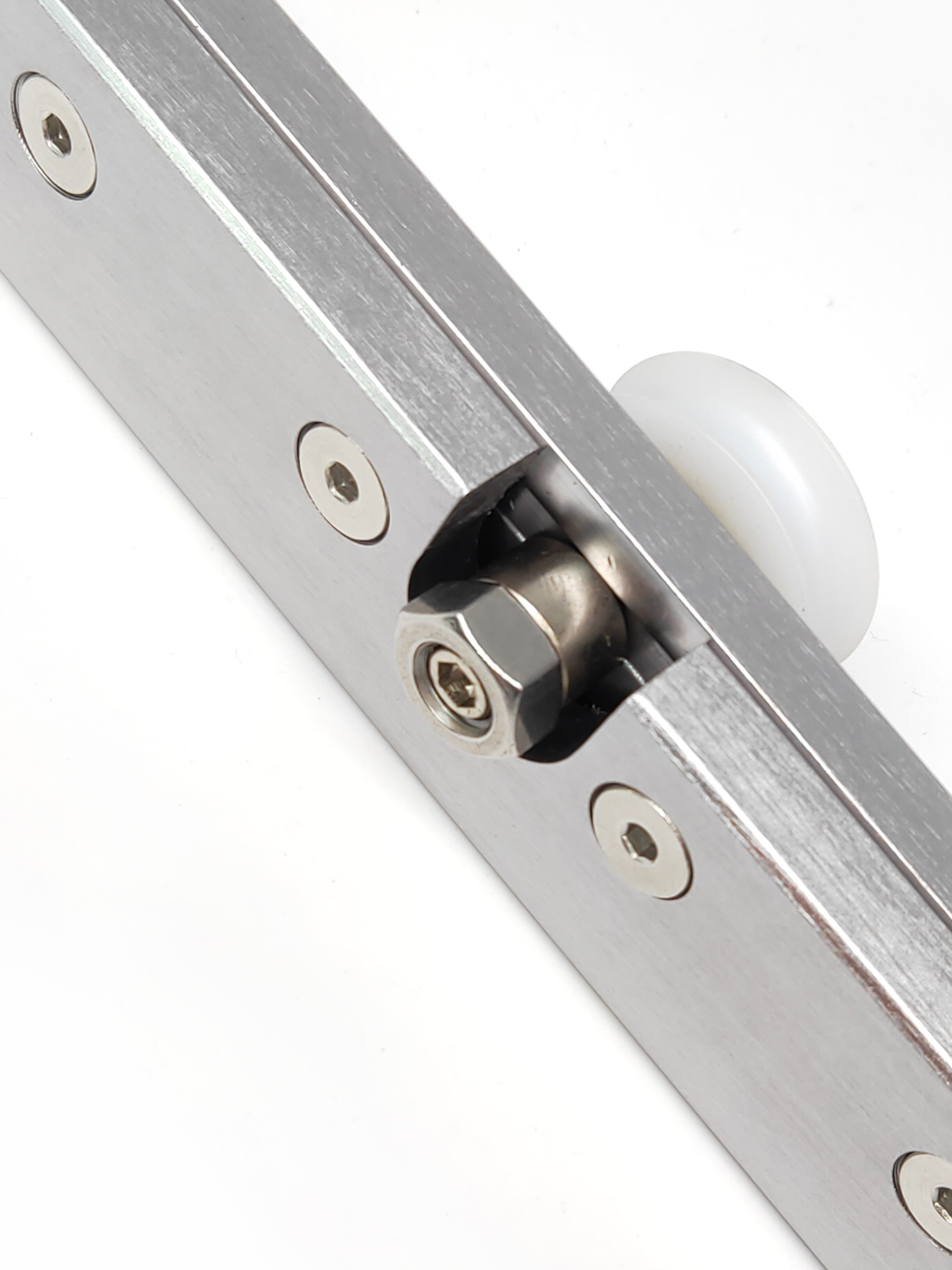 Factory Frameless Stainless Steel Rail System Screw Handle Roller Sliding Full Set Shower Door Hardware