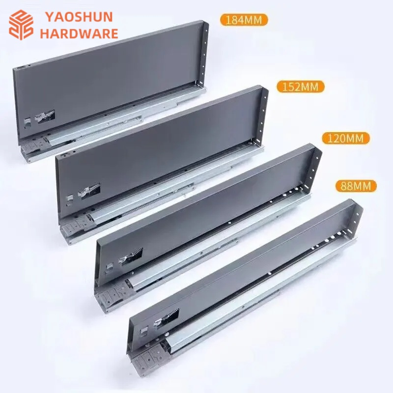 Innovative Soft Close Metal Box Drawer System for Kitchens