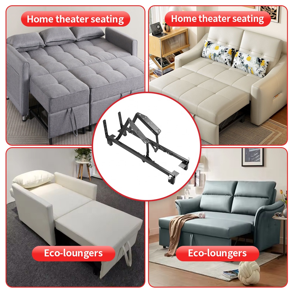 Factory Low Price Furniture Accessories Hardware Metal Sofa Bed Mechanism Black Bed Lift Mechanism Folding Sofa Hinge