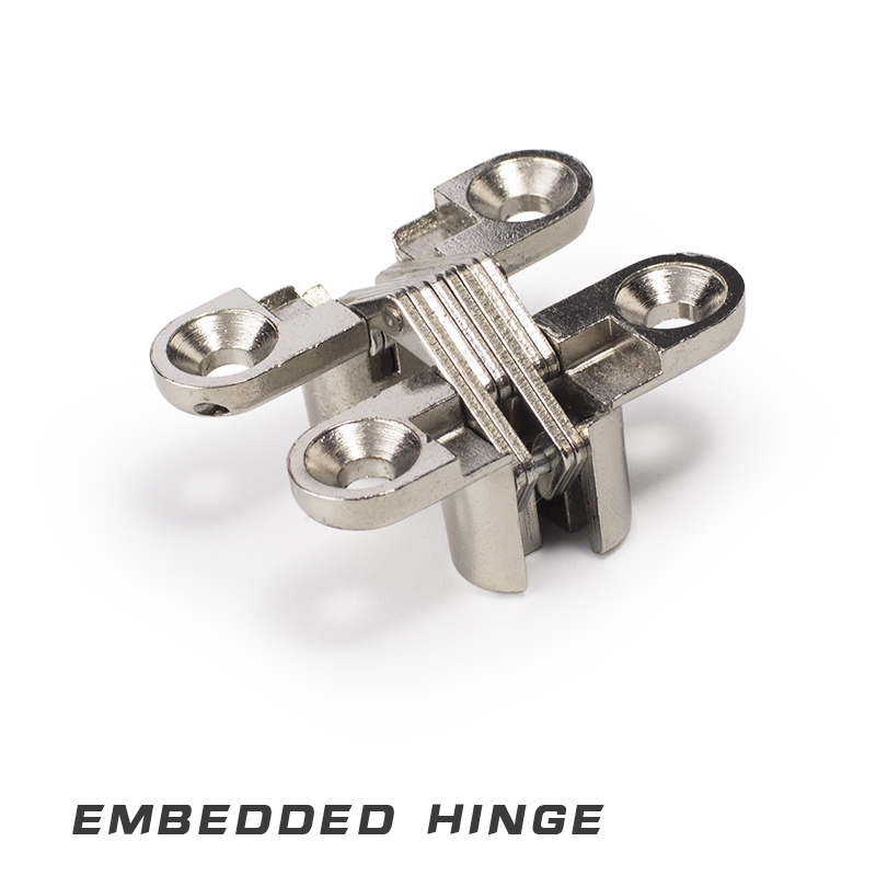 3D Invisible Hidden Concealed Metal Hinge Folding Door Hinge Furniture Cross Hinges for Cabinets Cupboard Wardrobe