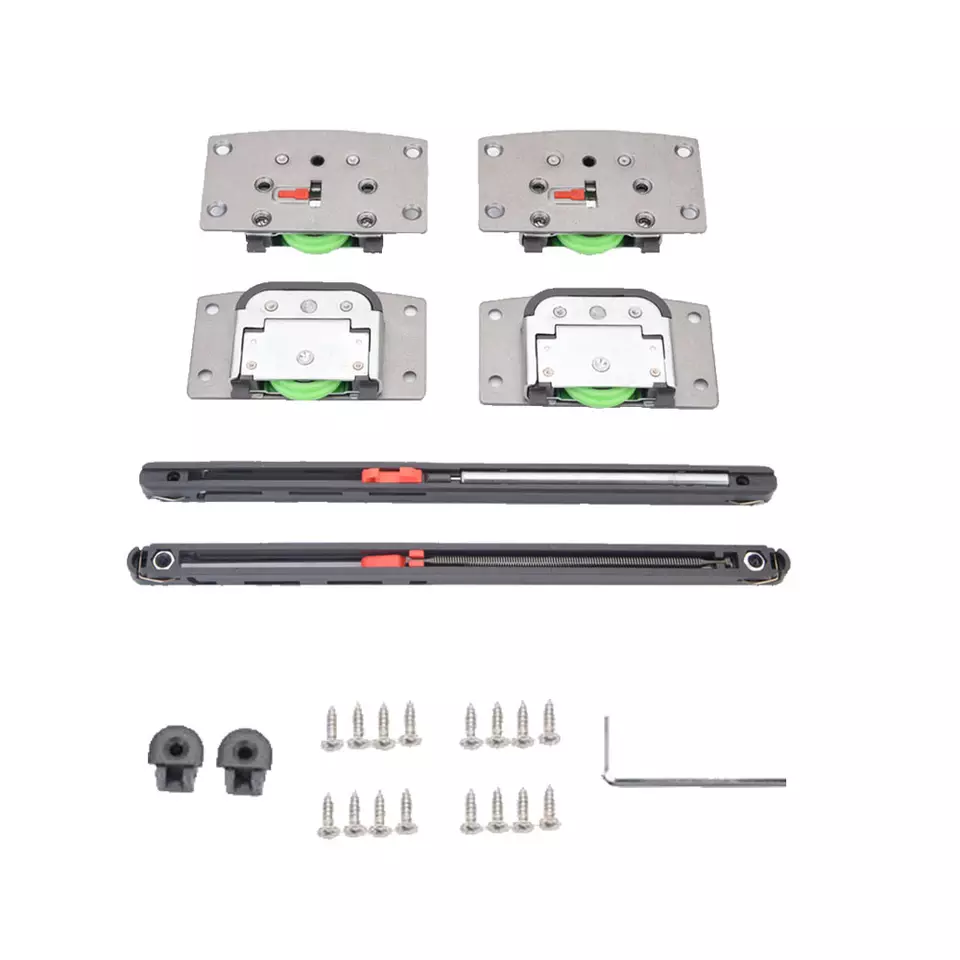 Sliding Door System for Wardrobe Furniture Wood Roller Sliding Damper System