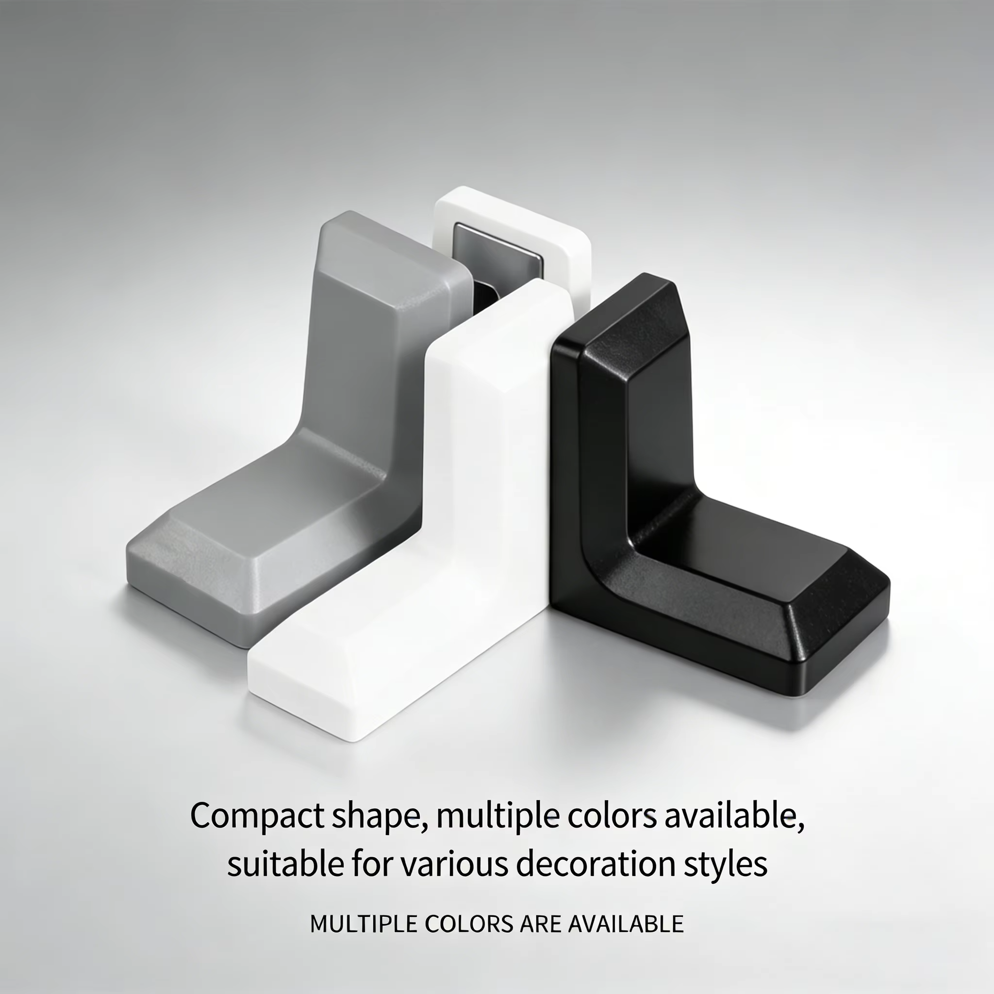 Cabinet Wardrobe Corner Connectors-Decorative Cover + Iron Corner Brackets Adjustable Hanging 2-in-1 Right Angle Reusable