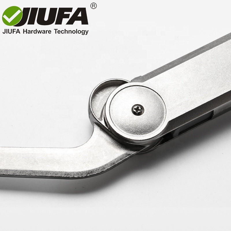 JIUFA Furniture Hardware Heavy Duty Flap Stay for Cabinets Free Stop Folding Lid Stay Support