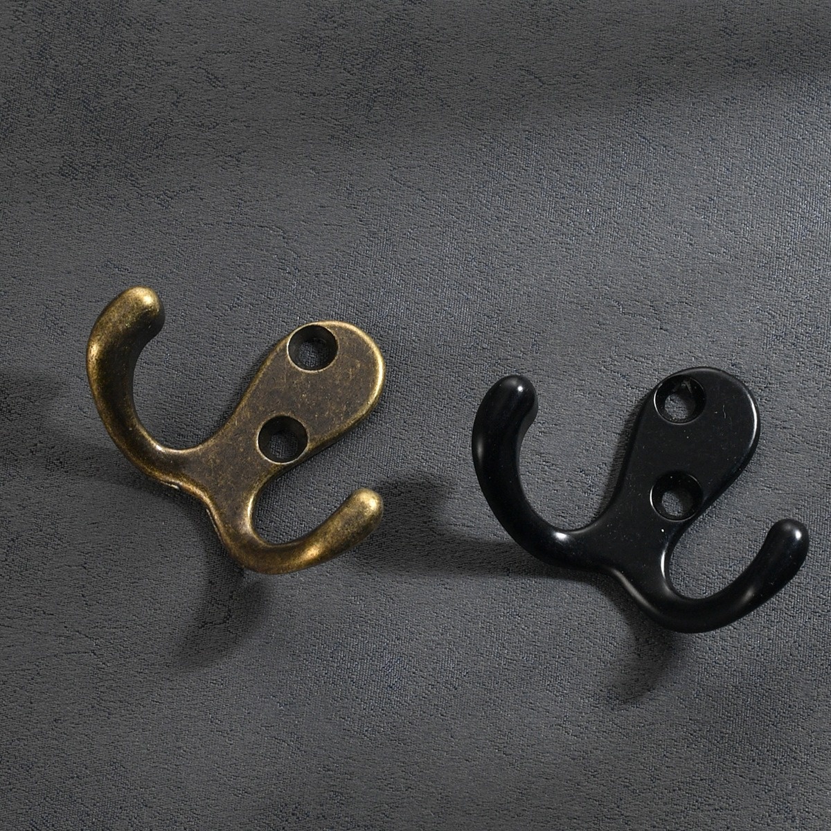 Zinc Alloy Black Spray Antique Furniture Hardware Wardrobe Clothing Fitting Room Door Back Wall Metal Coat Hat Coat Hook