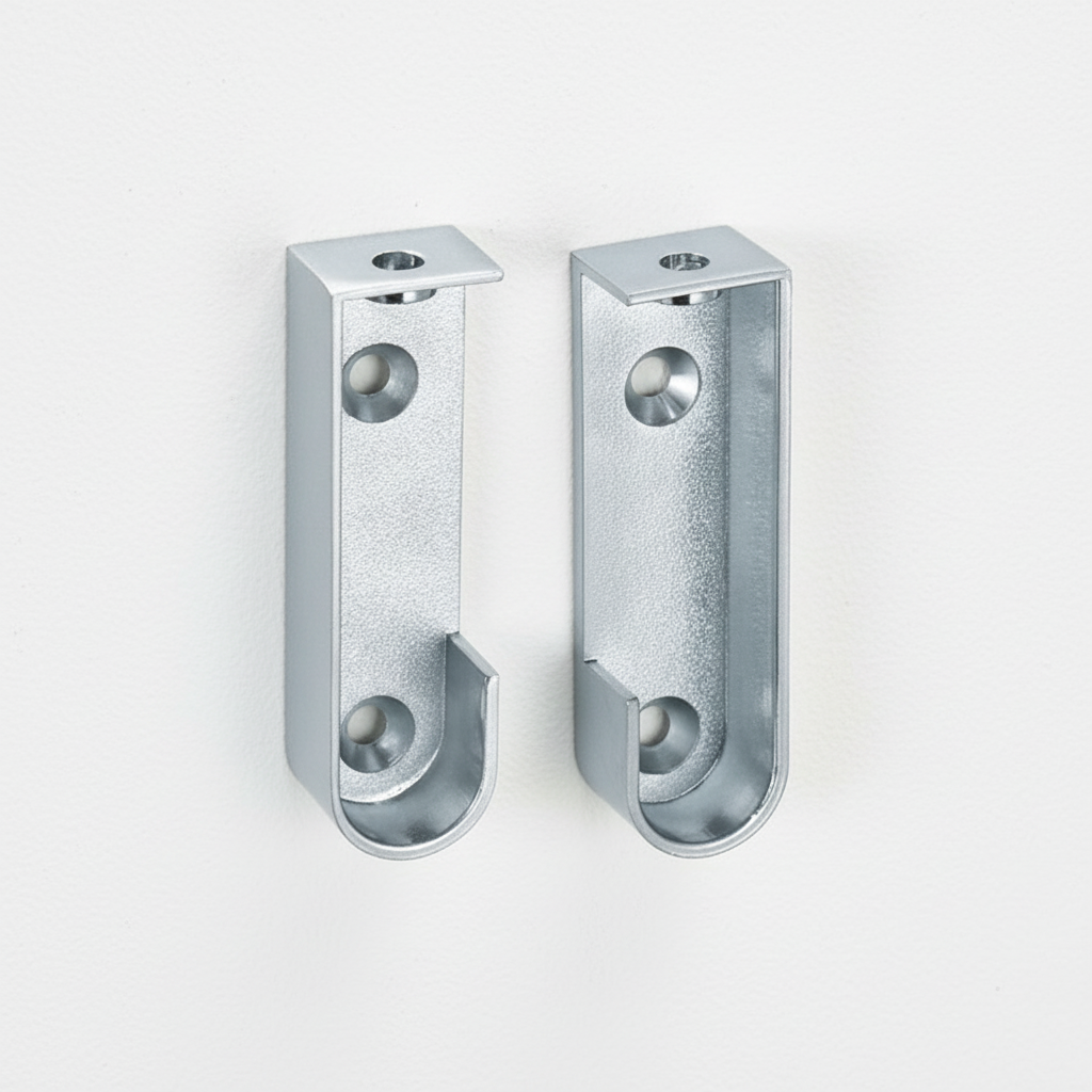 Zinc Alloy Long Wardrobe Tube Support Fitting