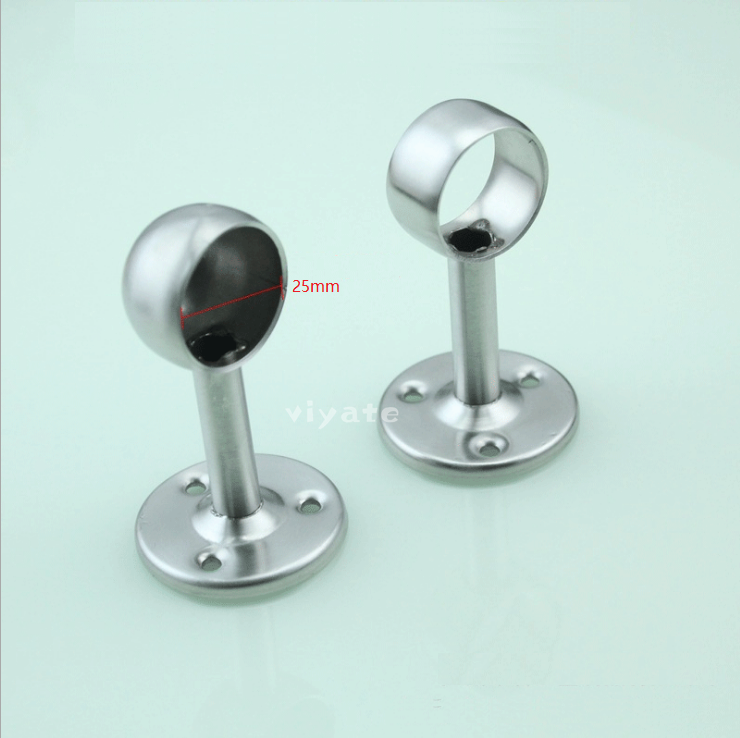 Furniture Pipes Fitting 19mm 22mm 25mm Flange Bracket Support Holder Wardrobe Rail Hanging Clothes Tube Support Flange