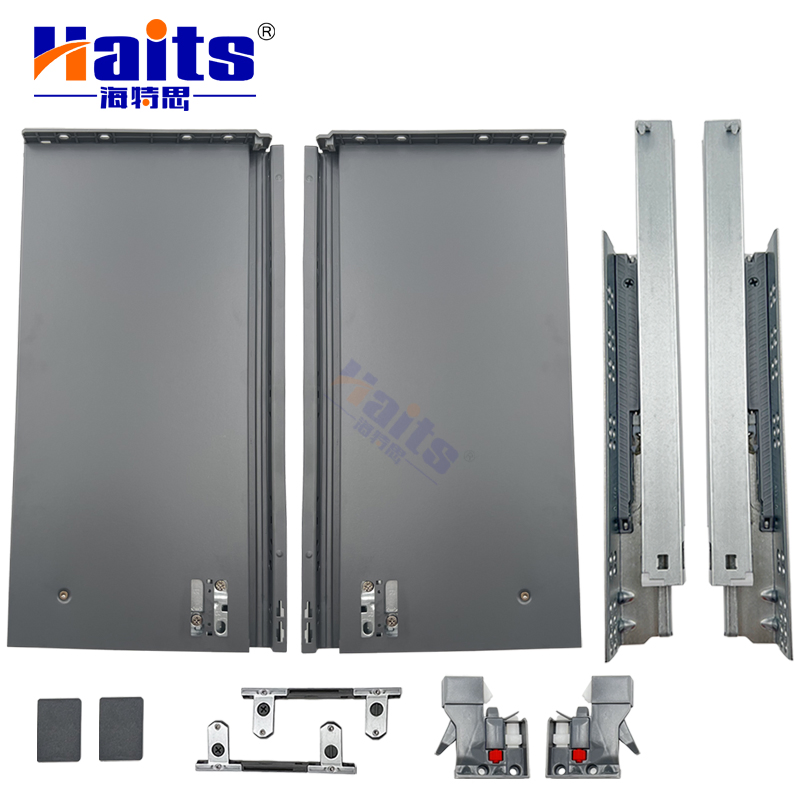 Height 180mm Soft Close Metal Box Drawer System for Kitchen Cabinet Furniture