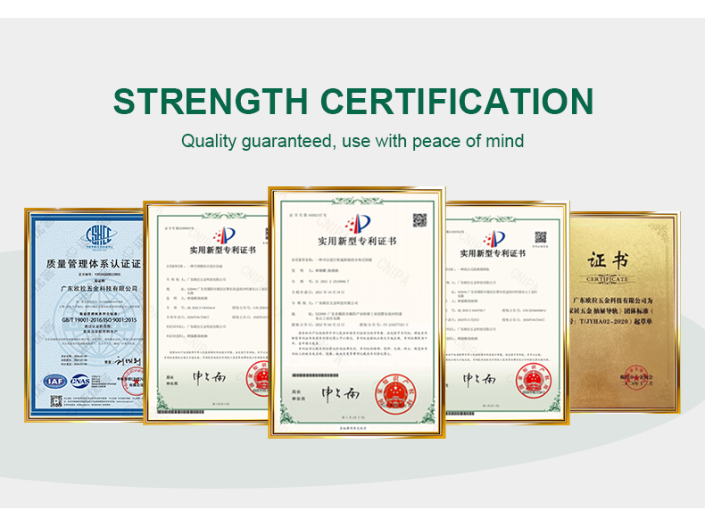 Product Quality Certification Document