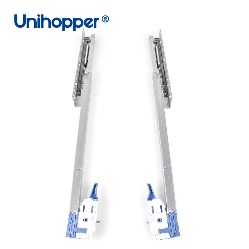 Unihopper 3D Hidden 2 Fold Drawer Slide Telescopic Channel Drawers Guides Undermount Concealed Drawer Slides