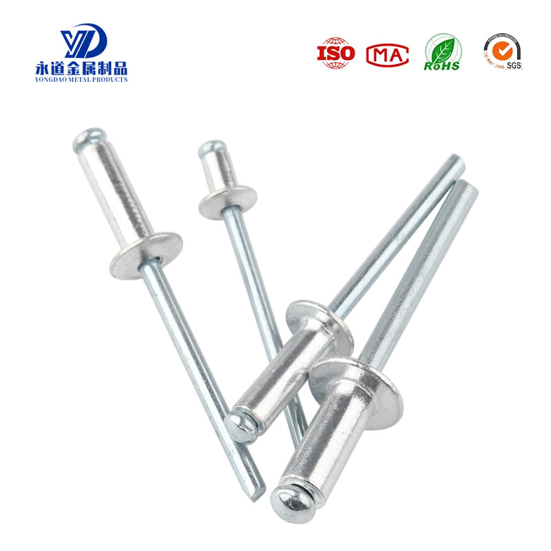 Factory Wholesale Round Head DIN7337 Open End Fastener For Furniture Building Hardware Aluminum Blind Rivets