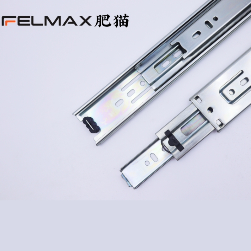 Felmax 45mm Width Silent Drawer Slides 21-30kg Load Capacity Heavy Duty Drawer Runners For Furniture Cabinets