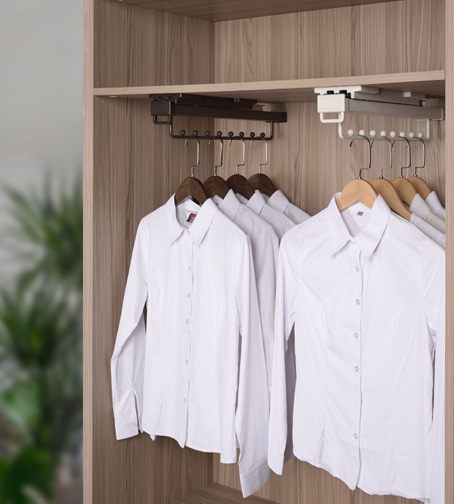 Furniture Closet Hardware Accessories Aluminium Alloy Wardrobe Hardware Retractable Clothes Rack/Hanging Clothes Rack