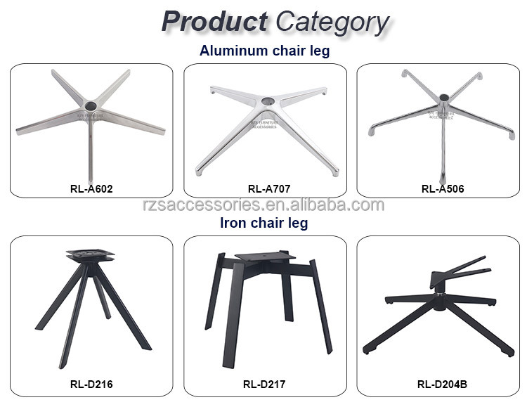 Durable Dining Chair Parts Disassembly Structure Iron Material Black Coating Heavy Duty Hardware Chair Legs with Swivel Plate