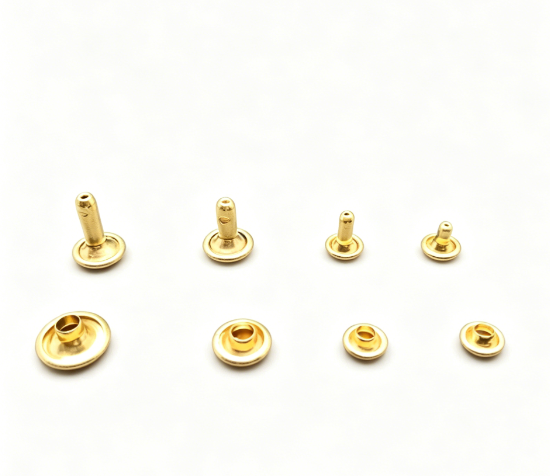 Double Flat Head Hollow Rivets High Strength Brass Iron Hollow Rivet Fastener for Furniture Bag Leather Hardware Connection