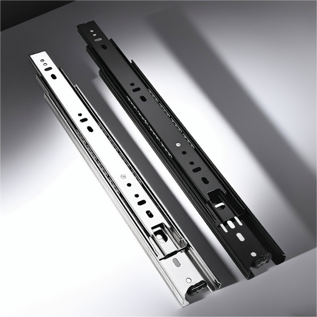 Soft Close 35mm Full Extension Drawer Slides Easy Installation for Kitchen Bathroom Warehouse Cabinets-MS Channel Sliding System