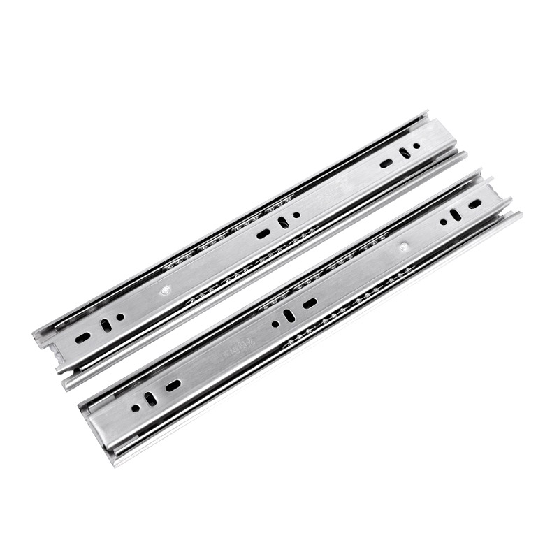 Furniture Drawer Slides, 3-Section Full Extension Ball Bearing Drawer Runners, Heavy Duty Side Mount Rails For Kitchen Cabinets