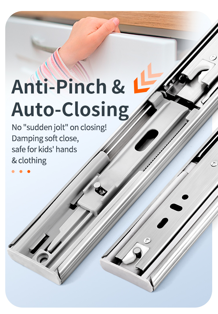 Heavy Duty Soft Close Drawer Slides - 10-24 Inch Full Extension Side Mount, Stainless Steel Ball Bearing Rails (100 Lb)