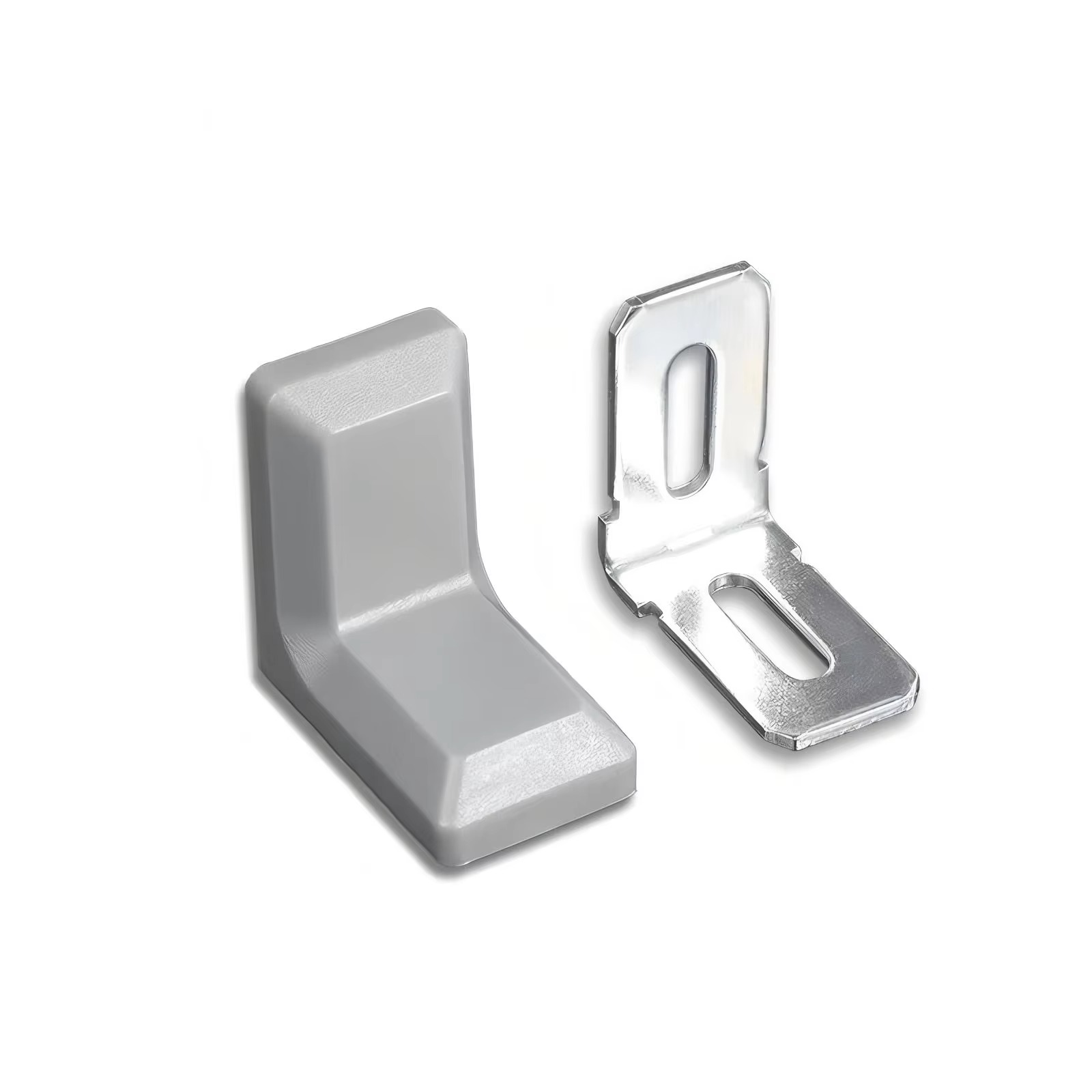 Cabinet Wardrobe Corner Connectors-Decorative Cover + Iron Corner Brackets Adjustable Hanging 2-in-1 Right Angle Reusable