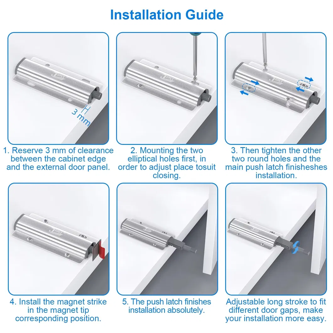 Kitchen Cabinet Hidden Rebound Device Close up