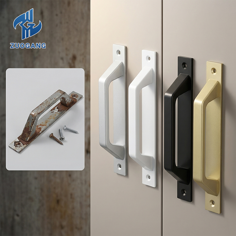 Modern Durable Aluminum Alloy T-Handle Cabinet Handle 20mm Height for Office Building Furniture-Zuogang