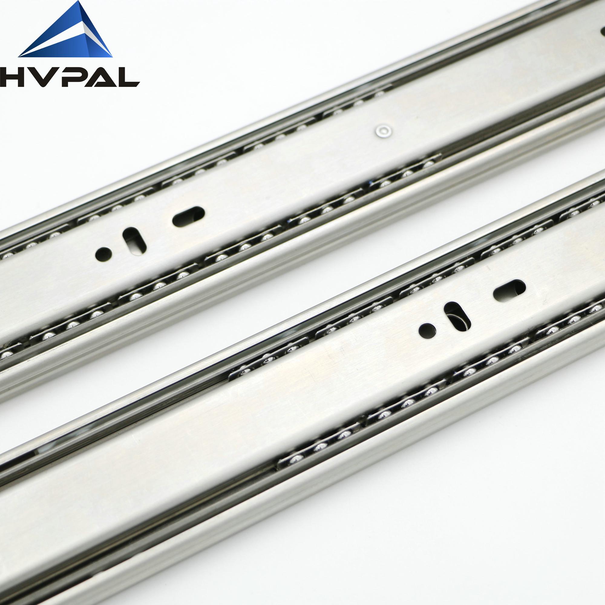 Stainless Steel Factory Direct Triple Full Extension Slide Furniture Telescopic Drawer Cabinet Rails