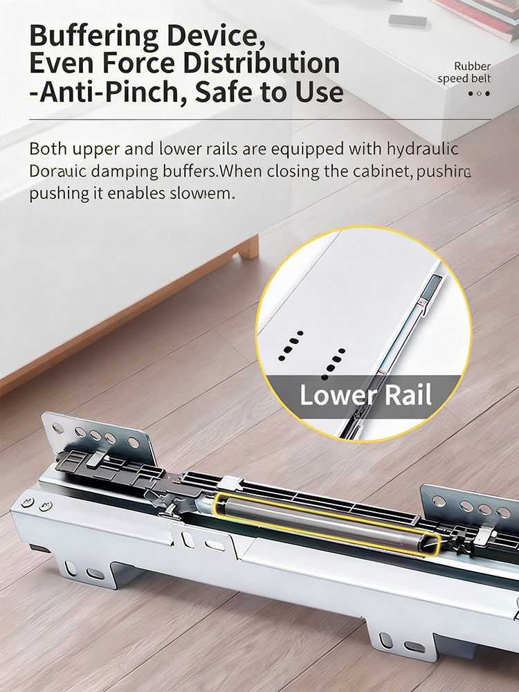 Heavy Duty Full Extension Slide Rails Detail 1