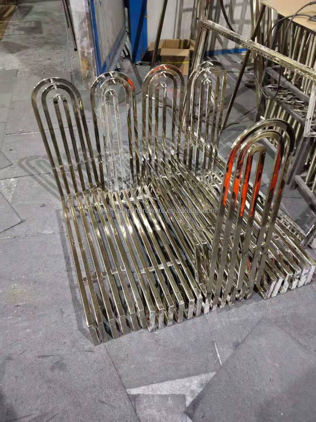 Metal Stainless Steel Design Decoration Furniture Parts for Sofa Frame Use in Gold PVD Electroplated