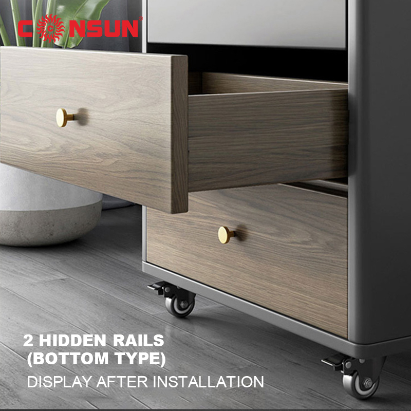 Hardware Accessories Push Open Runners Concealed Drawer Slide Soft Close