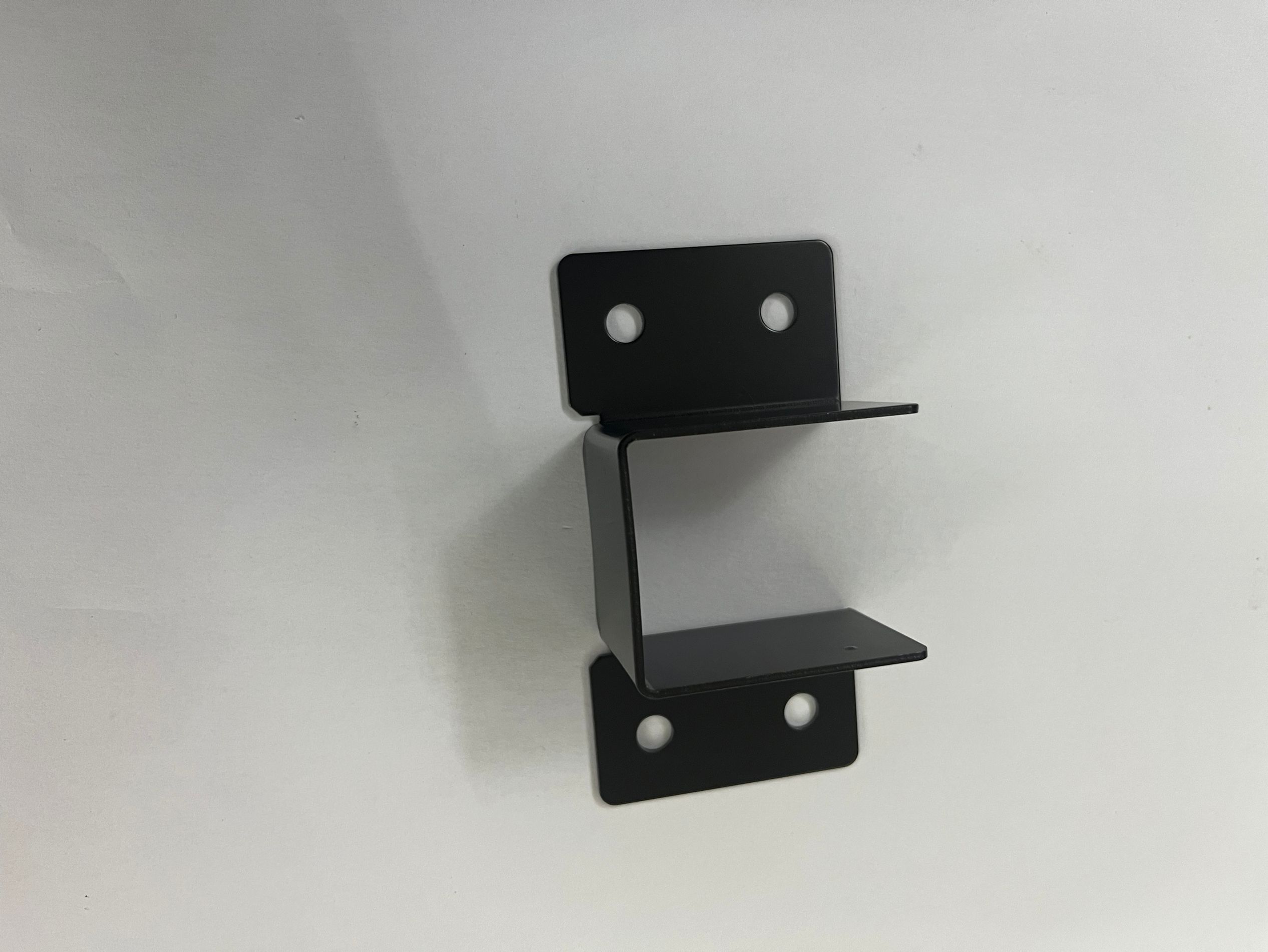 Heavy-Duty Black Bed Frame Bracket Adapter U-Shaped Headboard Hardware Stamped Bed Railing Accessories