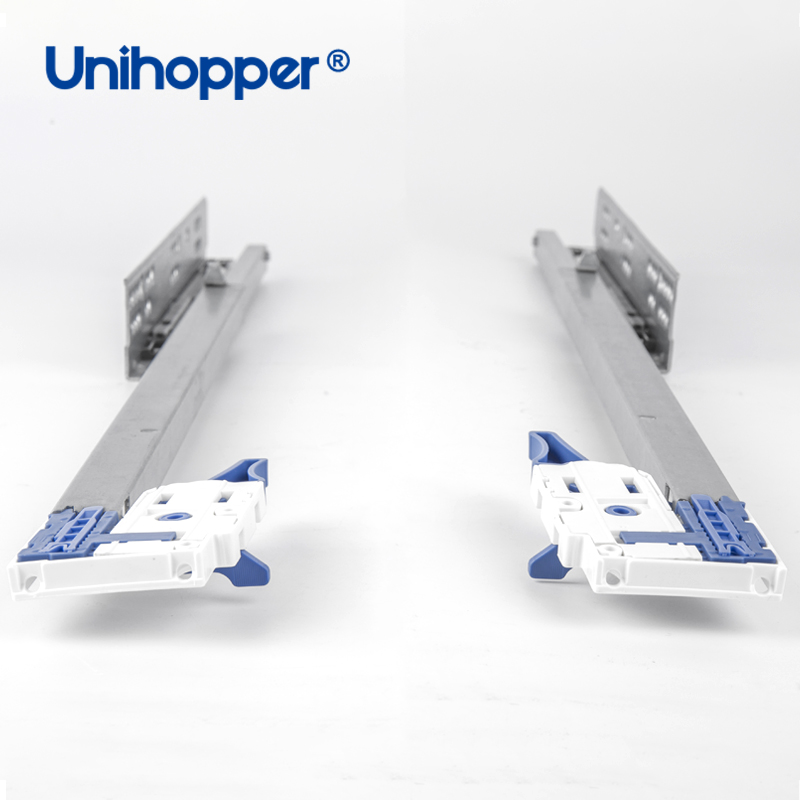 Unihopper 3D Hidden 2 Fold Drawer Slide Telescopic Channel Drawers Guides Undermount Concealed Drawer Slides