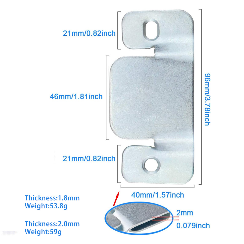 YoYow Hardware Modern Sectional Sofa Connector Brackets Zinc Plated Soft Closing Sofa Frame Connection