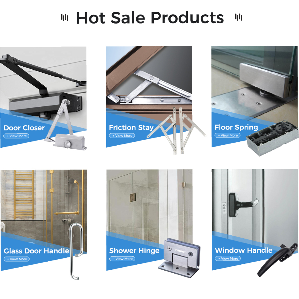 Modern Frameless Glass Door Accessories Aluminum Alloy Stainless Steel 304 Brass Patch Fittings Durable Screw Hardware Bathroom