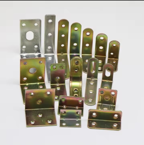 Heavy-Duty No-Mortise Carbon Bed Rail Brackets Polished Surface Single-Side Structure for Bed Frame Connectors Screws Headboards