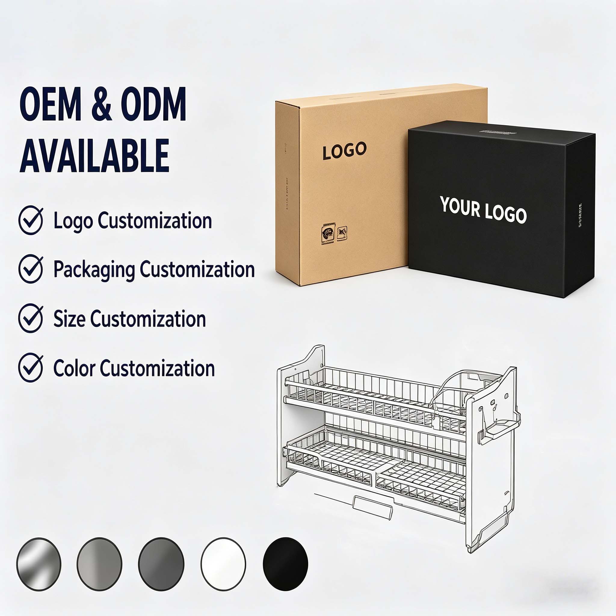 304Stainless Steel Kitchen Lift System Pull Down Basket For Upper Cabinet Space Saving Dish Drying Rack Pantry Storage Organizer