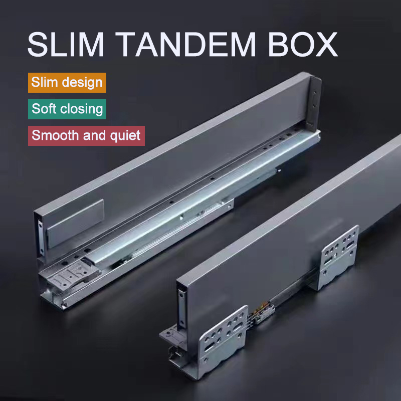 Soft Closing Tandem Box Drawer Slide System