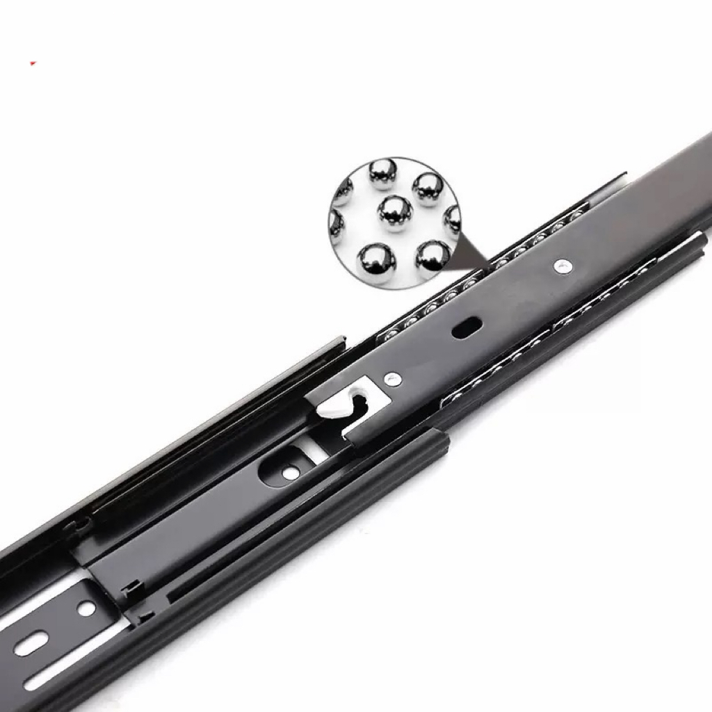 Hot Selling Single Spring Furniture Hardware Accessories Full Extension Solving Closing Telescopic Channel Home Office Cold