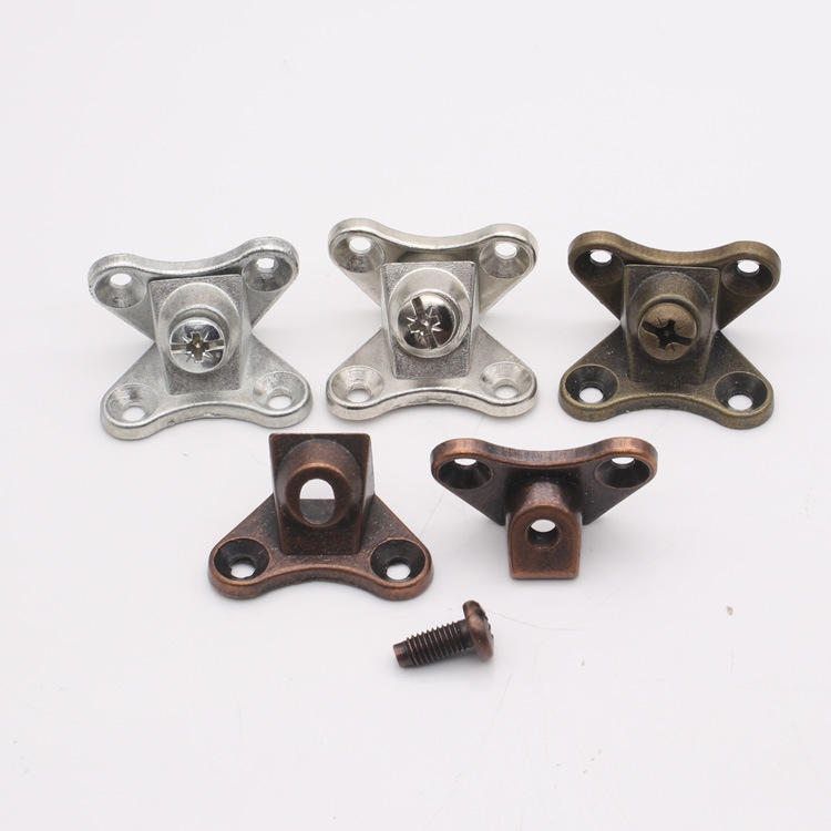Modern Red Ancient Zinc Alloy No-Drill Butterfly Angle Bracket Supports Three-in-One Wood Board Partition Fastener for Furniture