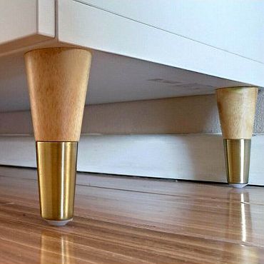 Tapered Brass Furniture Leg Tips End Ferrules for Wood Table Chair Legs Decorative Protector Hardware Accessories for Home Hotel