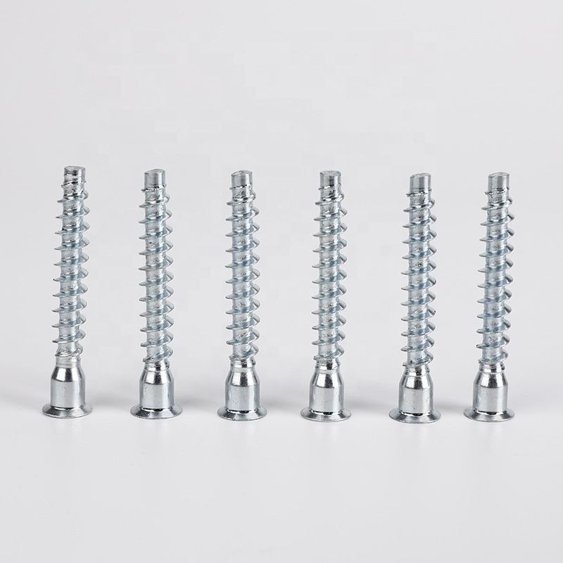 Stainless Steel Carbon Steel Wooden Furniture China Euro Screw Confirmat Wood Hex Head Zinc Furniture Screw M5 7x50
