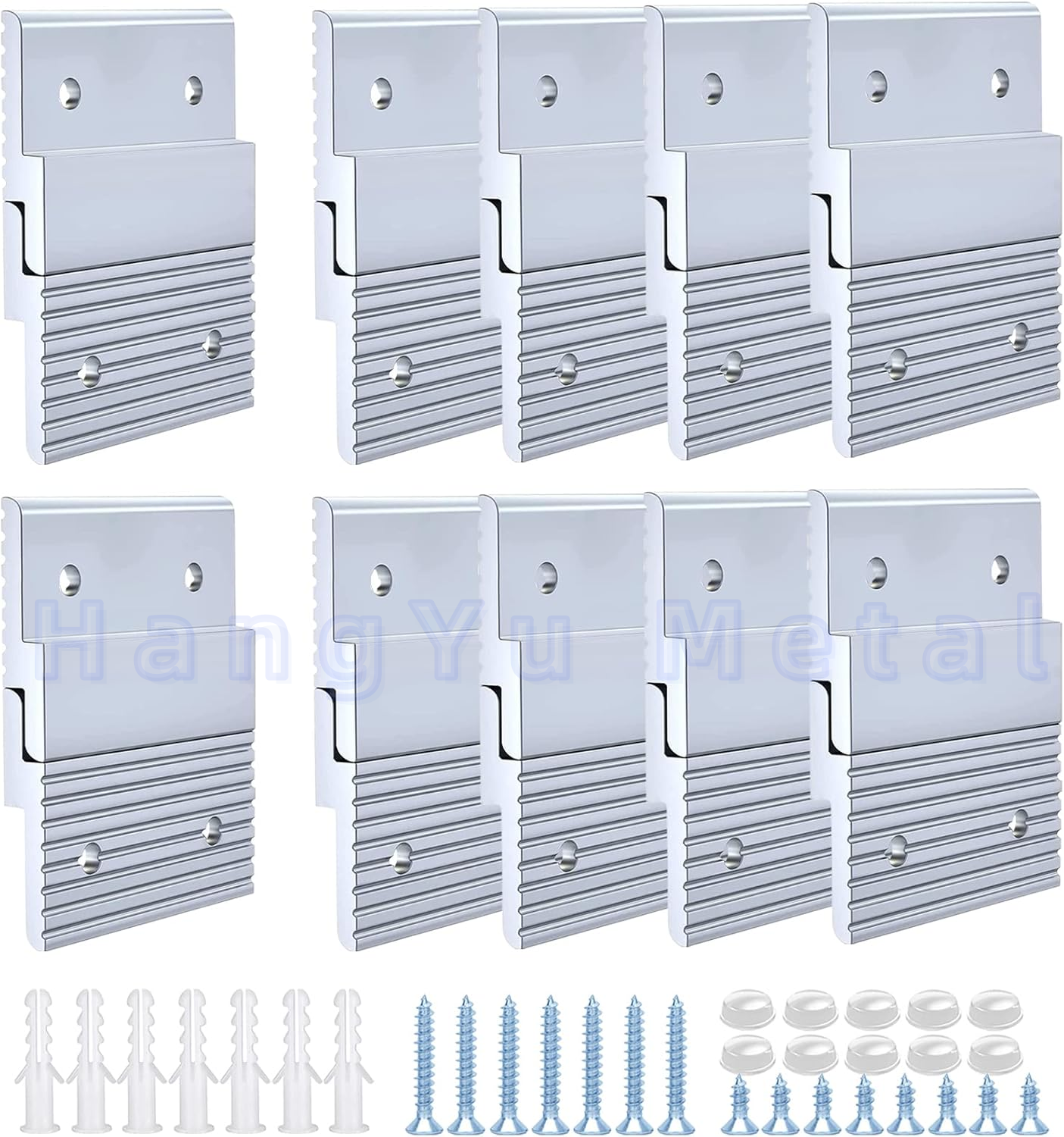 Aluminum Z Bracket Hanging Kit French Cleat Hangers Z Bar Clips For Mirror Wall Frame Mounting Hardware Curtain Wall Accessories