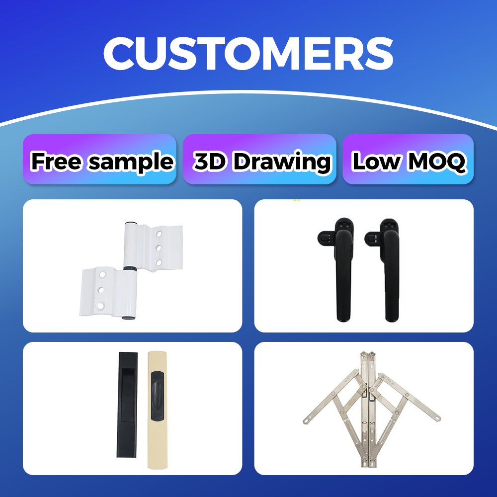 Stainless Steel 201/304 Square Groove Pivot Window Hardware Modern Design Soft Close Friction Stay Hinge 2mm Thickness 180