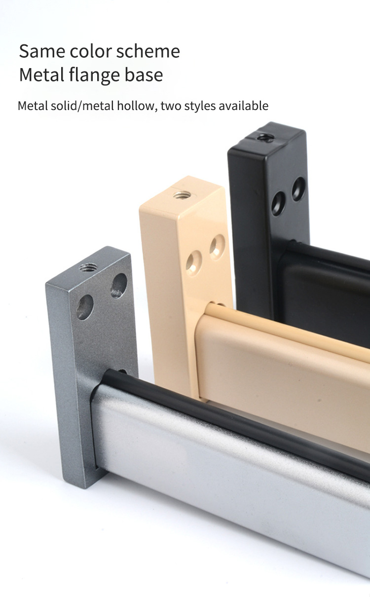 Cabinet Hanging Clothes Rod Furniture Hardware Accessories Aluminum Alloy Wardrobe Hanger Rod Flange Seat