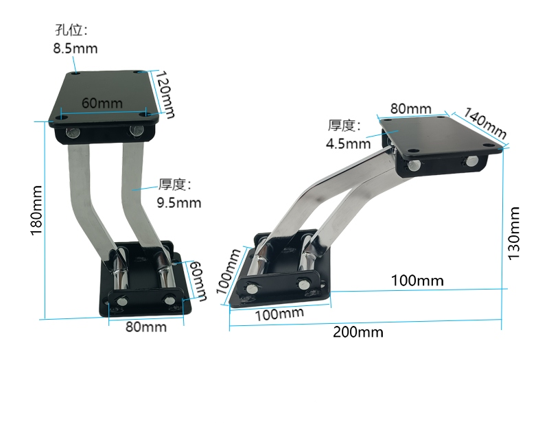 C69 Multifunction Furniture Hardware Accessories Sofa Backrest Hinge Backforth Movement Angle Adjustment Folding Translation