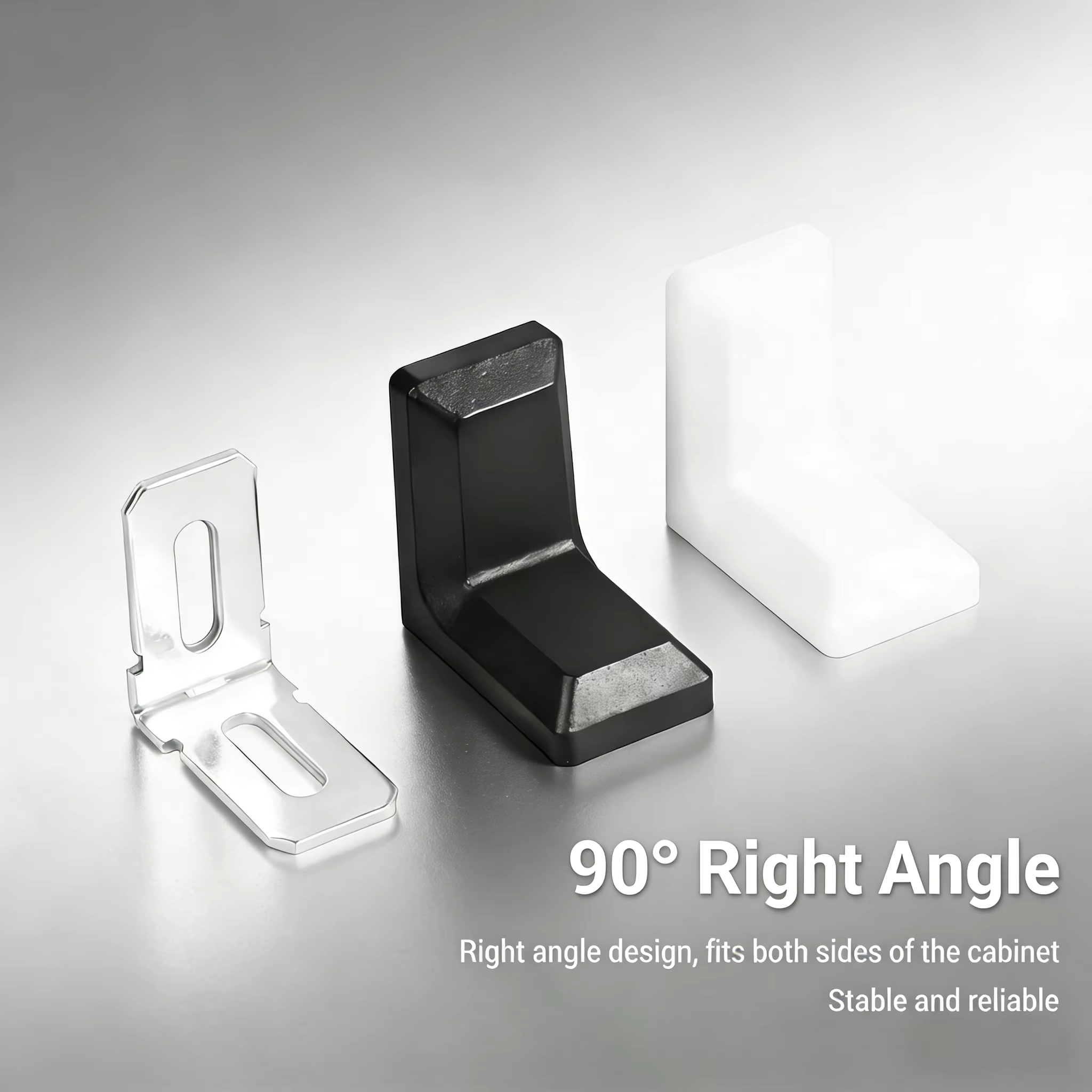Cabinet Wardrobe Corner Connectors-Decorative Cover + Iron Corner Brackets Adjustable Hanging 2-in-1 Right Angle Reusable