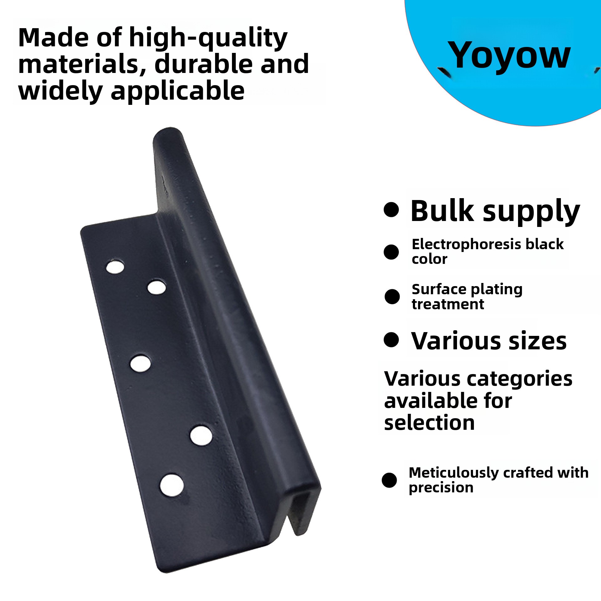 Wholesale Modern Simple Plastic Bed Frames Support Brackets Small Accessories Black Bed Hooks Stamped Double Hooks Slot Hole