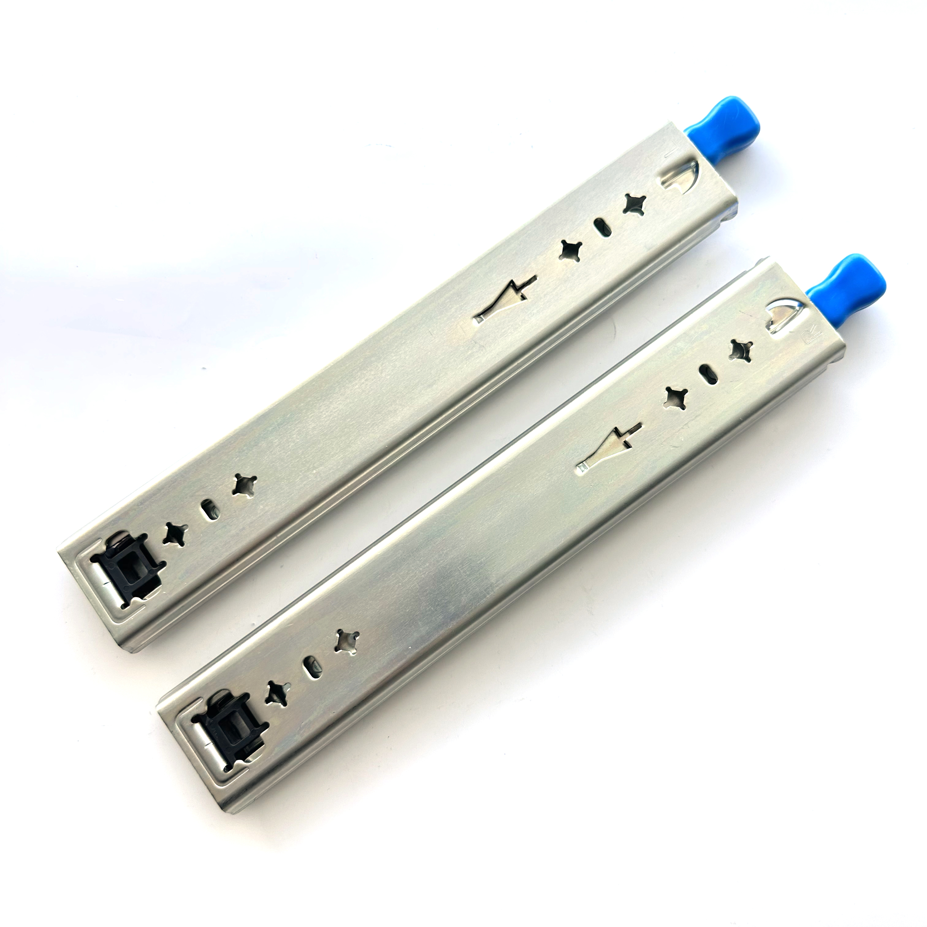Furniture Hardware Heavy Duty 53mm Locking Ball Bearing Drawer Slide Under Mount Slide Damper with Locking System