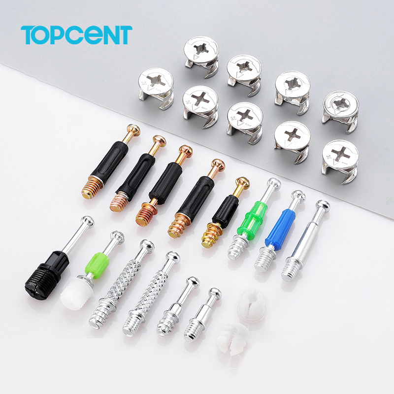 Wholesale Furniture Connecting Hardware Assortment Kit Three in One Screw Wooden Board Eccentric Wheel Nut Connector Minifix