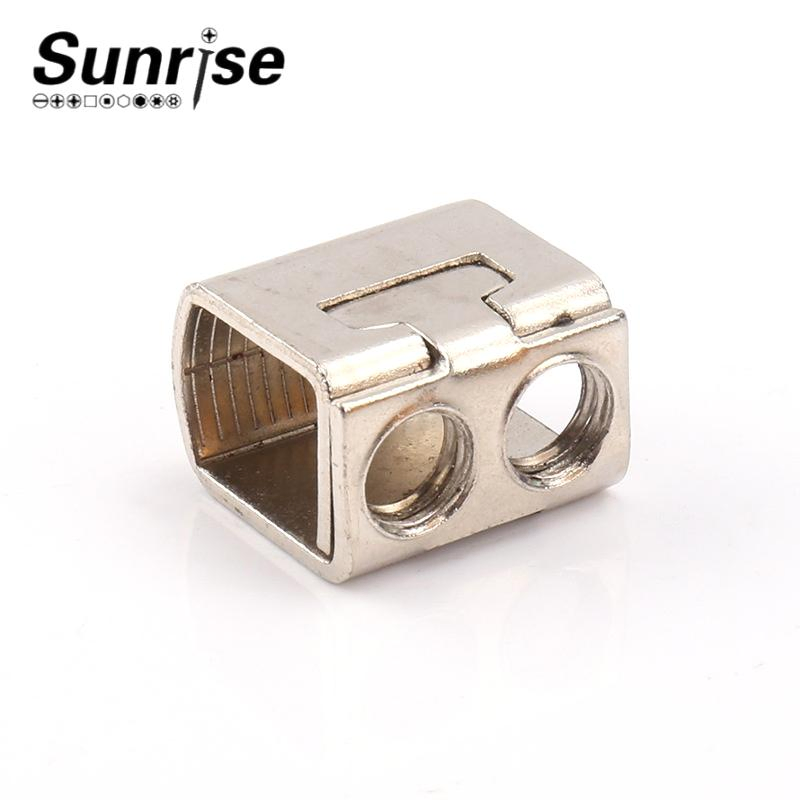 Two-Hole Circuit Table Iron Terminal Pressing Column Head Screw Frame Wiring Hardware Zinc Material Stamping Design