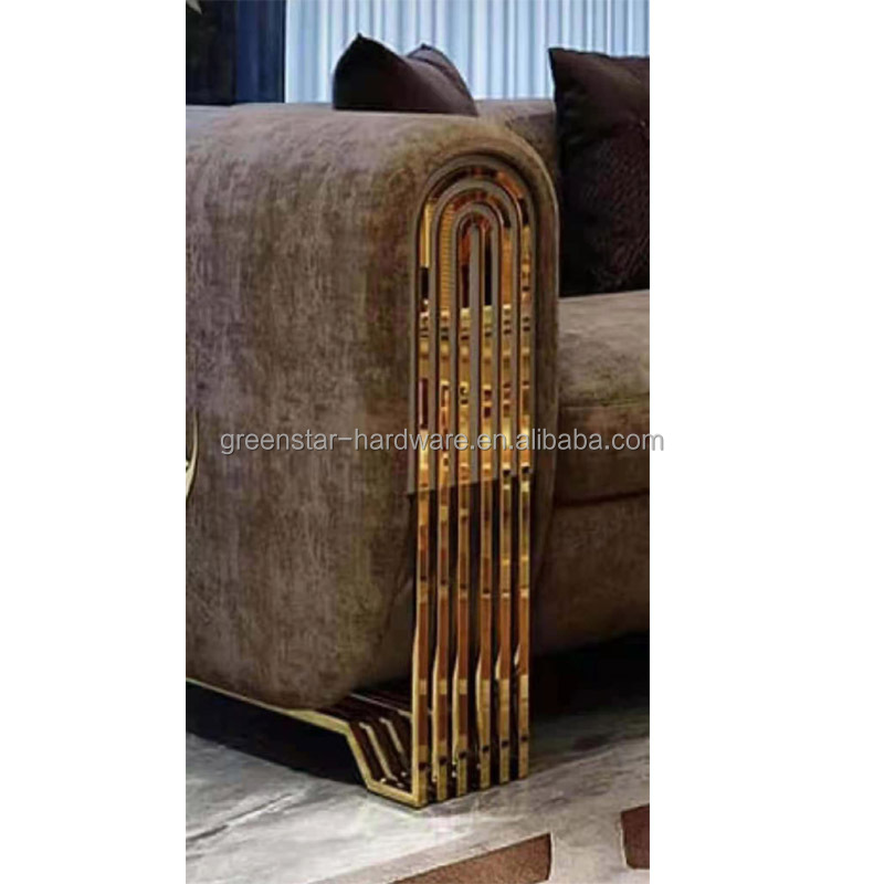 Metal Stainless Steel Design Decoration Furniture Parts for Sofa Frame Use in Gold PVD Electroplated
